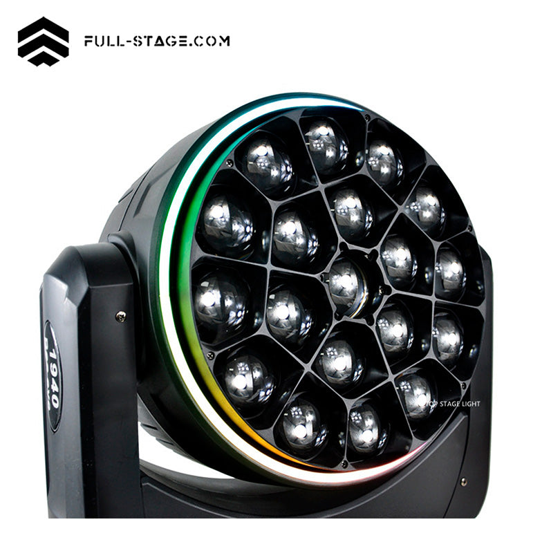 19x40W LED Moving Head Wash Light – RGBW Rotating Mirror
