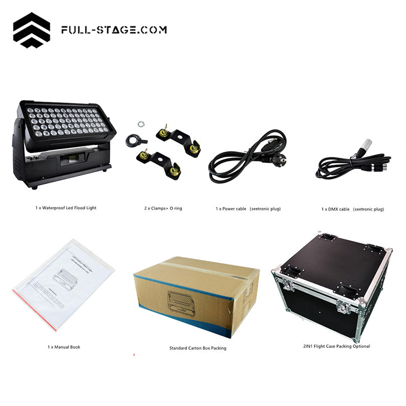 Moving Head LED Wash Pro 60x10W IP65 RGBW 4 en 1 - Lámpara Wash - Imagen 11 Moving Head LED Wash Pro 60x10W IP65 RGBW 4 en 1 - Full-Stage