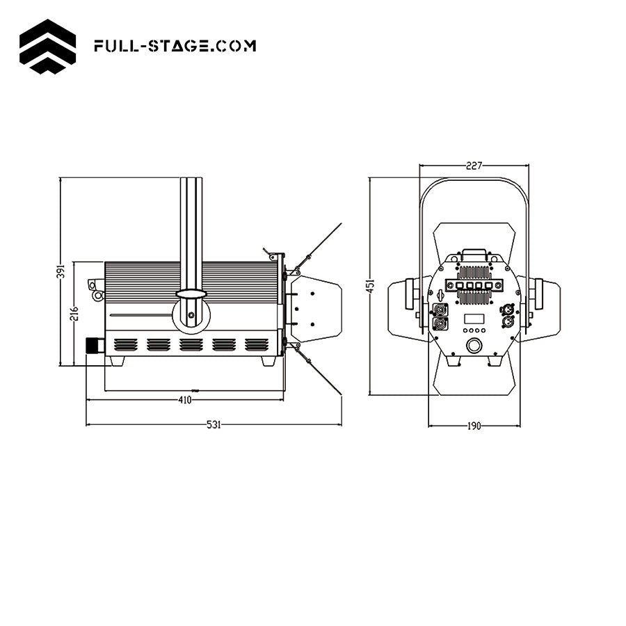 Fresnel Spotlight 200W - Luces de Escenario - Imagen 16 Fresnel Spotlight 200W - Full-Stage