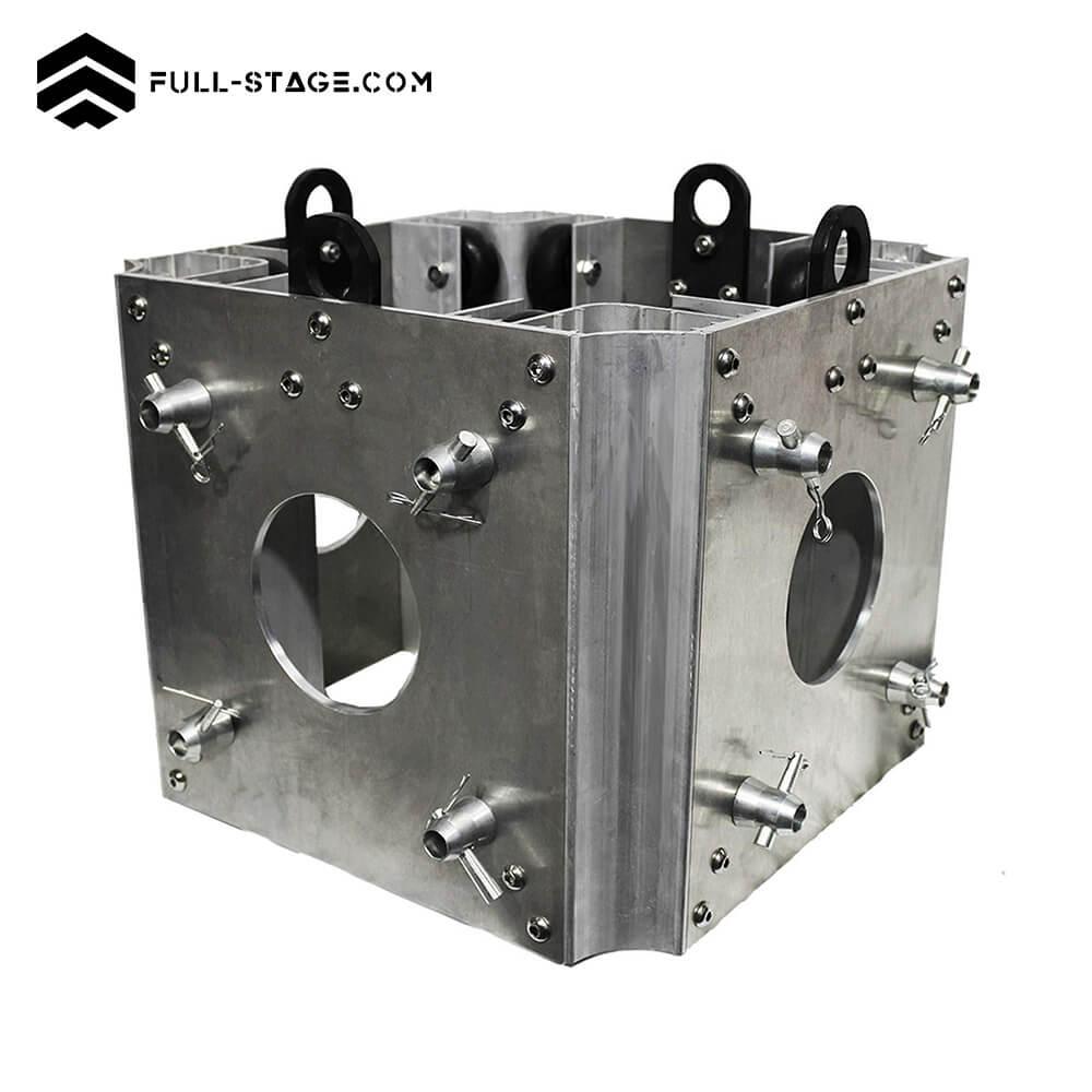 Sleeve Block F34 de Full-Stage: La clave para un montaje sin complicaciones. Descubre la versatilidad de este accesorio que facilita la elevación de truss en tus eventos.