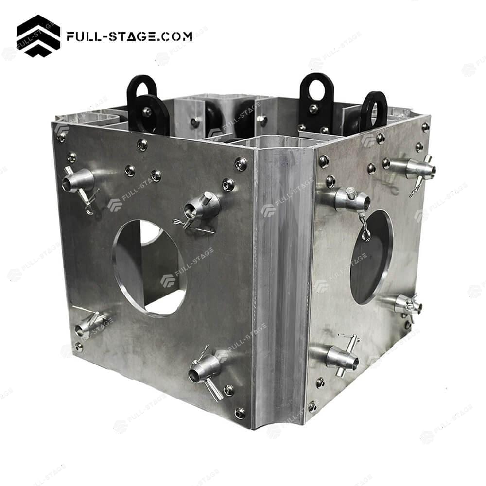 Sleeve Block F34 de Full-Stage: La clave para un montaje sin complicaciones. Descubre la versatilidad de este accesorio que facilita la elevación de truss en tus eventos.