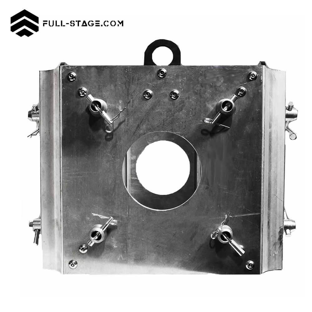 Accesorio Full-Stage F34: Sleeve Block para Elevación de Truss. Simplifica el montaje de torres de sonido y techos truss con esta solución móvil y eficiente.