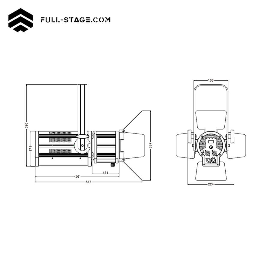 Fresnel Spotlight RGBAL 100W