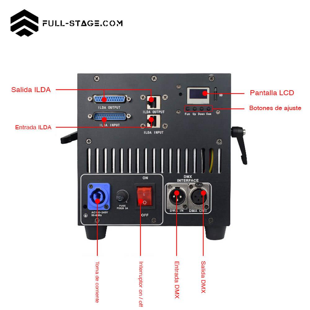 Láser de Alta Definición: Lámpara Láser Box Scan 30W de Full-Stage