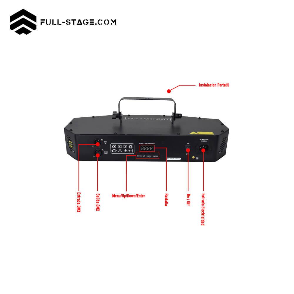 Lámpara Láser EDM 60W RGB ✓ - Lampara Laser - Imagen 4 Transforma el Ambiente: Lámpara Láser EDM 60W RGB para Experiencias Únicas - Full-Stage