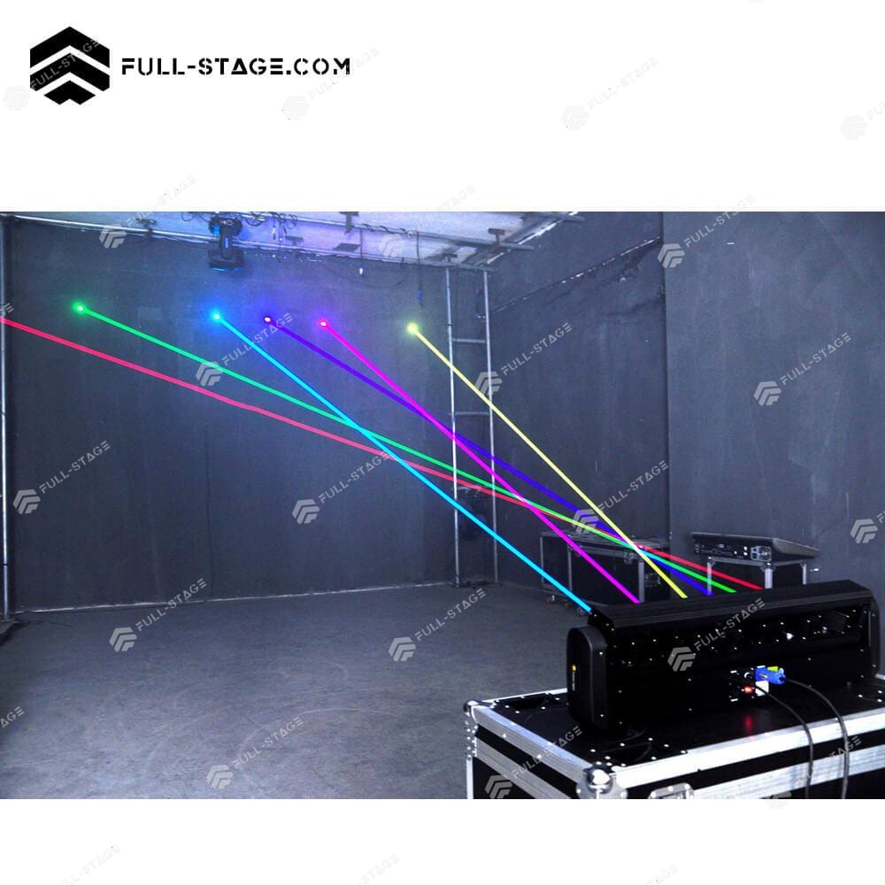 Lámpara Láser Móvil RGB 6 en 1 de 250W ✓ - Lampara Laser - Imagen 9 Brillo y Color: Lámpara Láser Móvil RGB 6 en 1 de 250W para Eventos Impactantes - Full-Stage