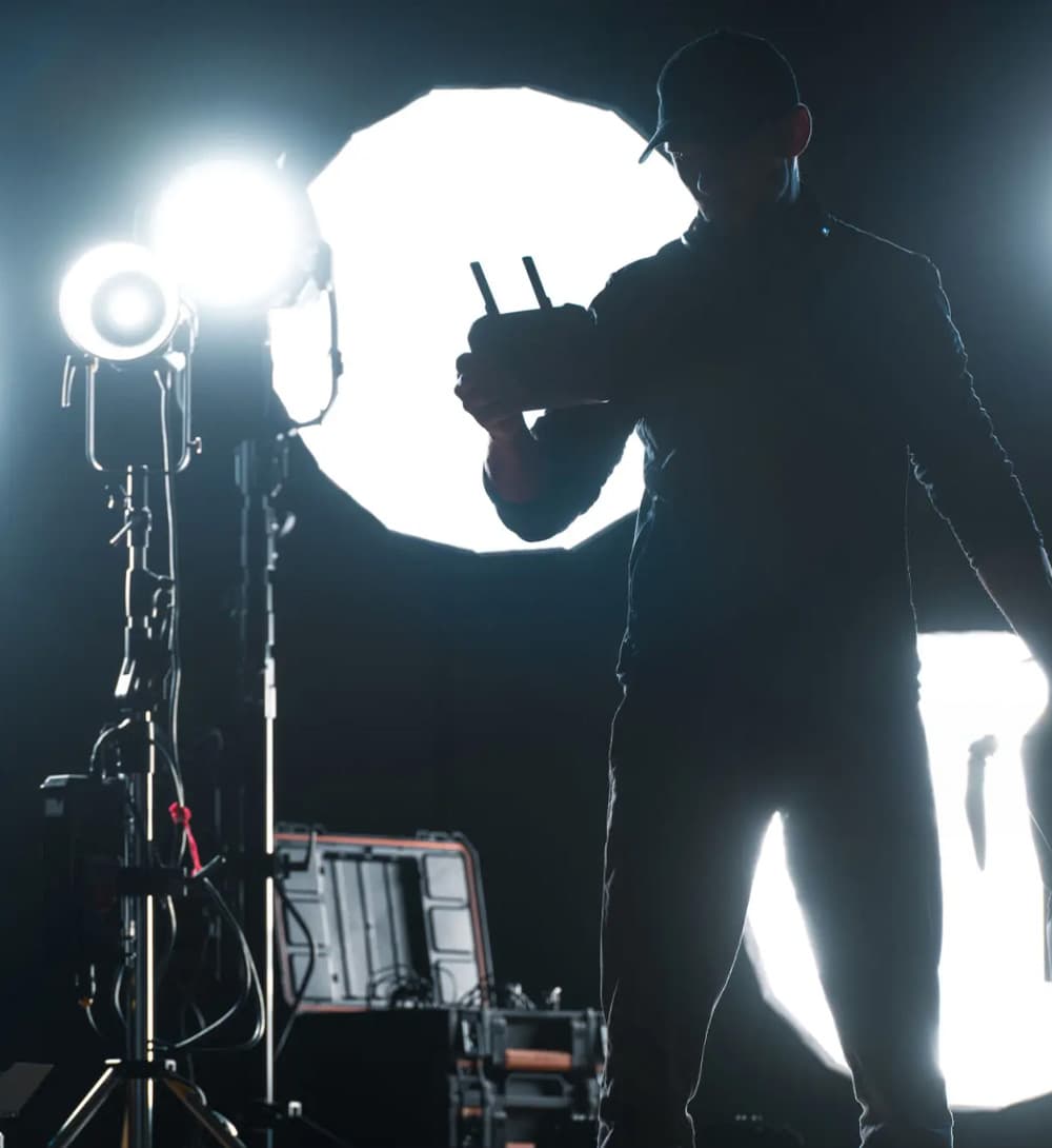 Luces estroboscópicas en estudios televisivos