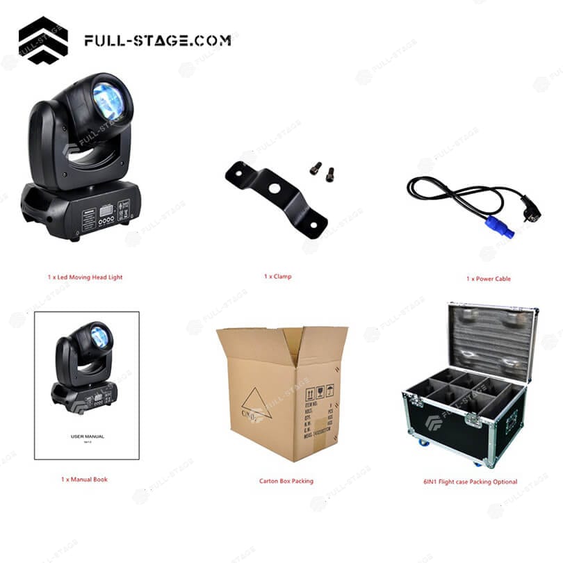 مصباح رأس متحرك LED بقوة 100 واط - أضواء الشعاع - Imagen 14 مصباح رأس متحرك LED بقوة 100 واط - Full-Stage