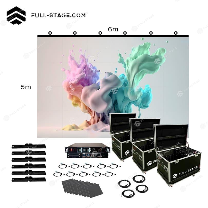 Pantalla LED Exterior P2.9 de 6x5 metros, Set todo en uno de Full-Stage.com, certificados de calidad ISO9001, CE, FCC, CCC, RoHS Compilant y más.