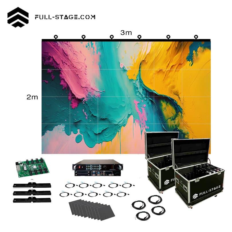 شاشة LED خارجية P2.9 مقاس 3×2 متر - شاشة LED عملاقة خارجية - Imagen 1 شاشة LED خارجية P2.9 مقاس 3×2 متر - Full-Stage