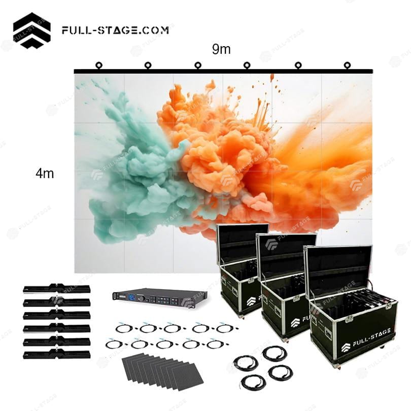 Pantalla led Exterior P3.91 de 9x4 metros: Set todo oncluido Full-Stage