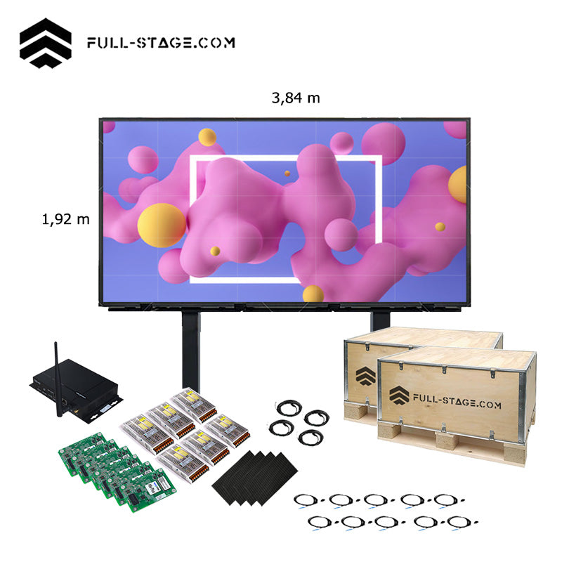 P3 Outdoor LED Advertising Screen 3.84x1.92 meters