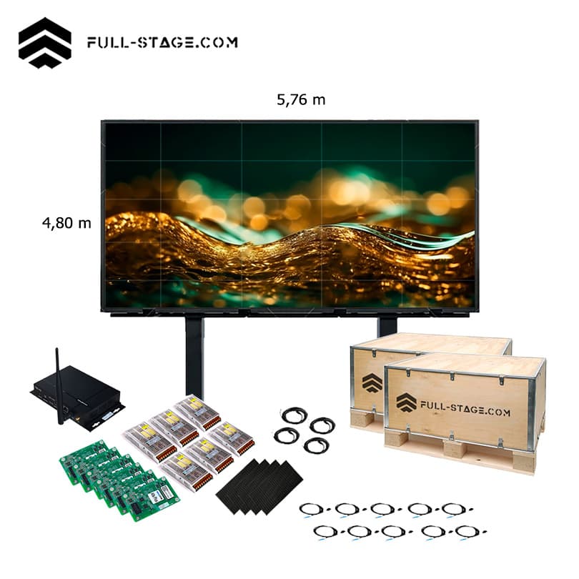 Pantalla LED Publicitaria Exterior P5 de 6x5 metros Full-Stage