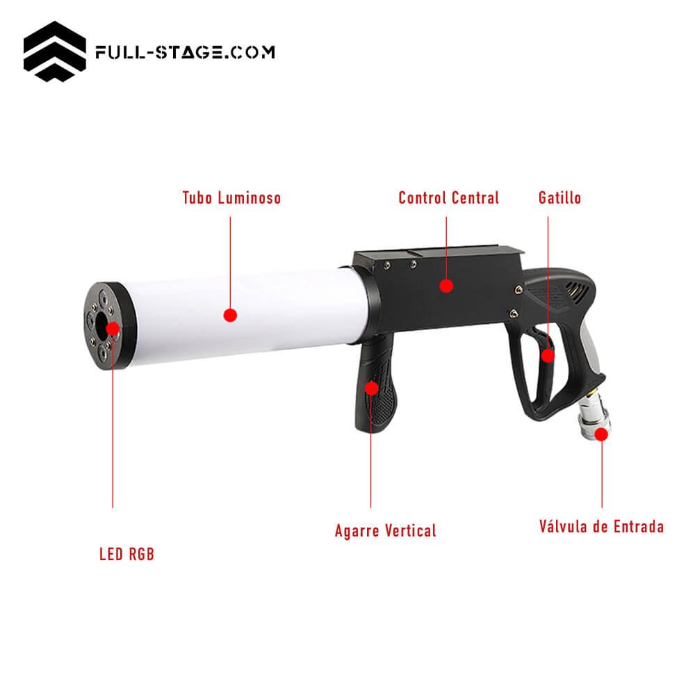 Pistola CO2 LED RGB de 50W ✓ - Efectos Especiales - Imagen 2 Pistola de Humo CO2: Efectos Especiales de Alta Calidad de Full-Stage - Full-Stage
