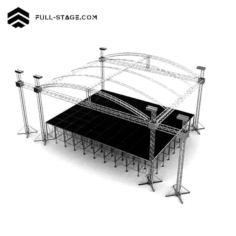 Techo Truss Curvo de 12x8m