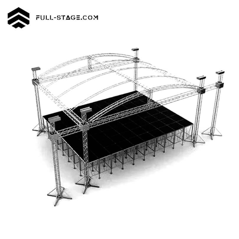 Techo Truss Curvo de 12x8m