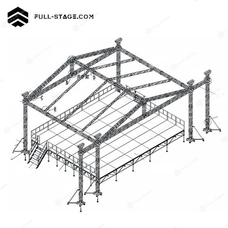 Techo Truss dos Aguas (Triangular) de 10x8 metros