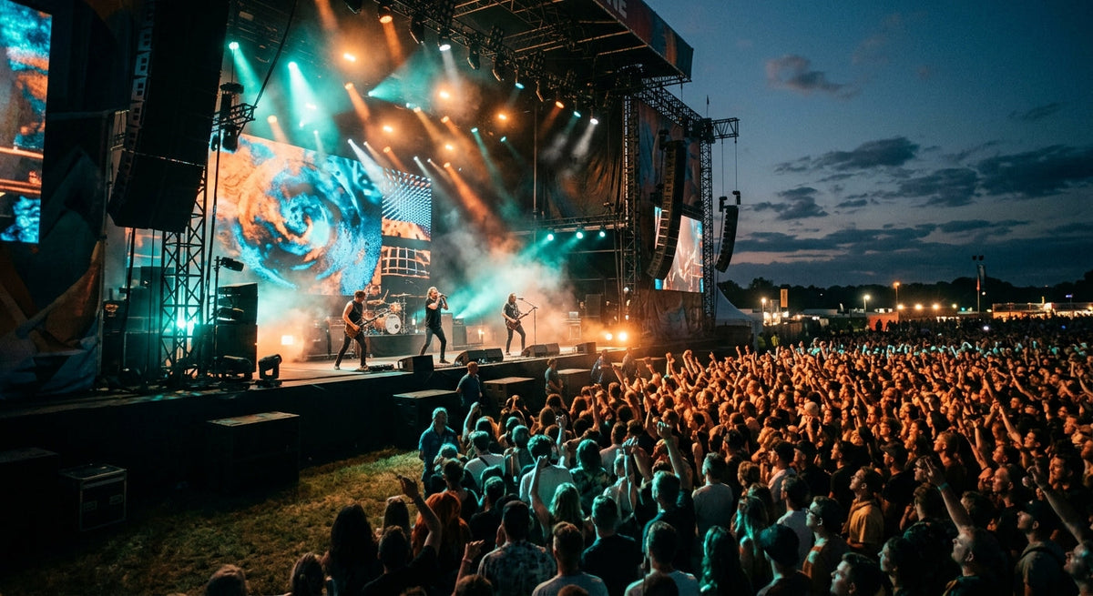 Altura ideal de escenario para festivales: visibilidad, seguridad y normativa