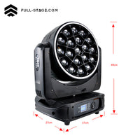 19x40W LED Moving Head Wash Light – RGBW Rotating Mirror - Miniatura 7