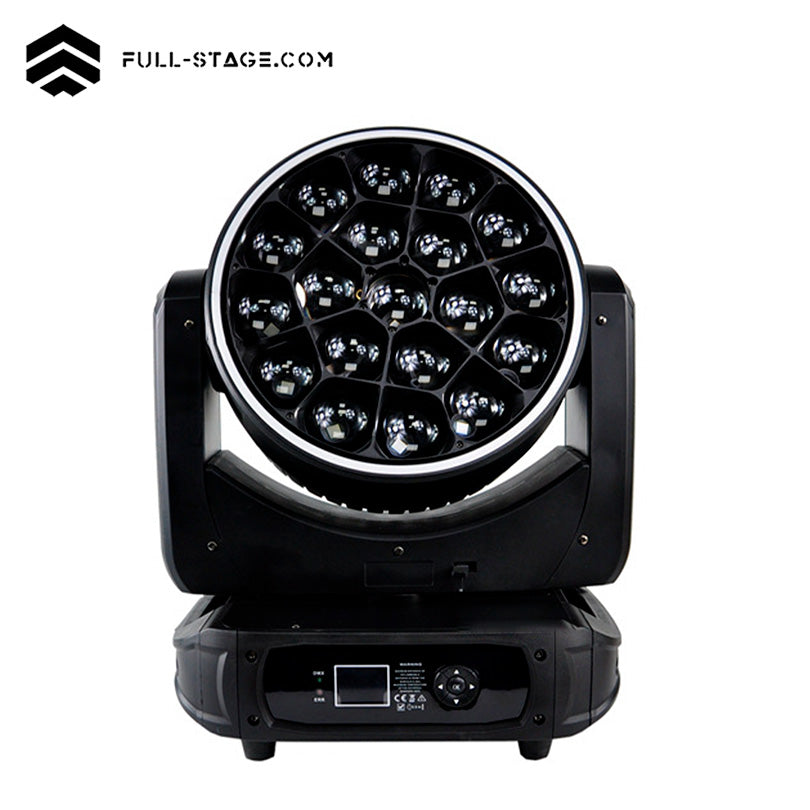 19x40W LED Moving Head Wash Light – RGBW Rotating Mirror | Full-Stage