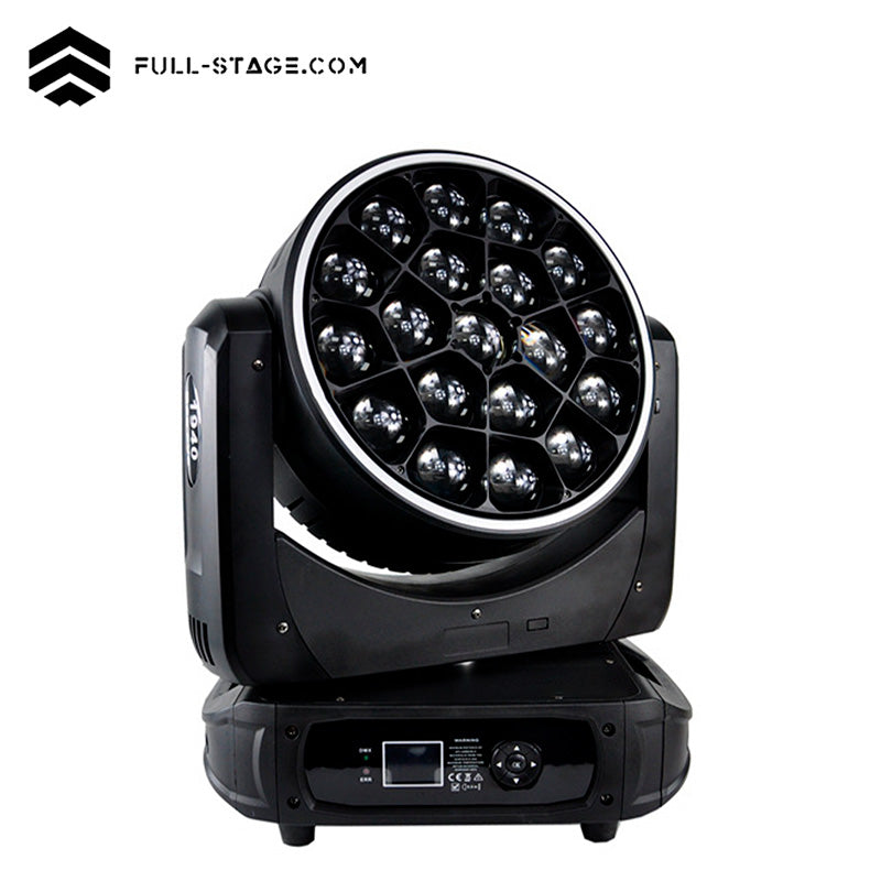19x40W LED Moving Head Wash Light – RGBW Rotating Mirror | Full-Stage