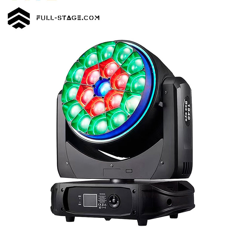 19x40W LED Moving Head Wash Light – RGBW Rotating Mirror | Full-Stage