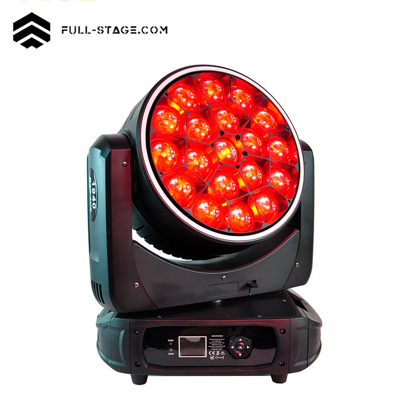 19x40W LED Moving Head Wash Light – RGBW Rotating Mirror | Full-Stage