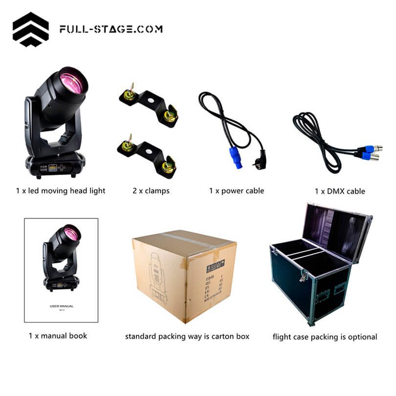 380W Moving Head Light – 3-in-1 Hybrid Beam Spot Wash - Full-Stage