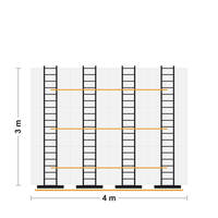 Alzado del ground support de 4 × 3 m - Miniatura 2