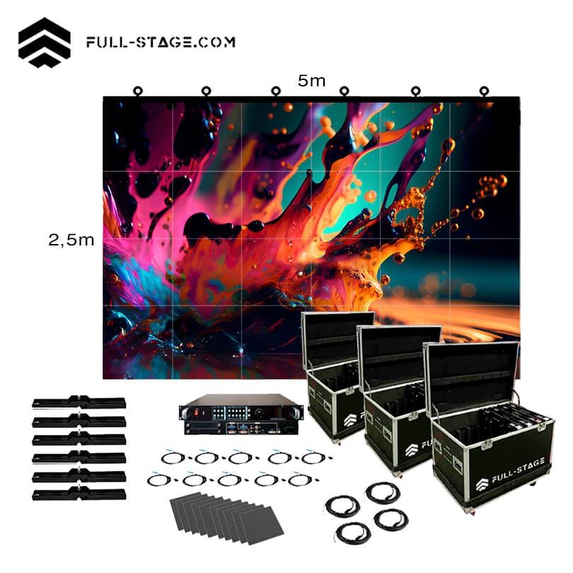 Pantalla LED Exterior P2.9 de 5x2.5 metros Full-Stage, set todo en uno con envio a nivel mundial