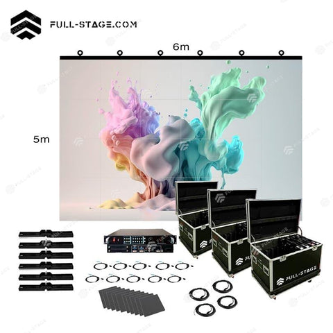 Pantalla LED Exterior P2.9 de 6x5 metros, Set todo en uno de Full-Stage.com, certificados de calidad ISO9001, CE, FCC, CCC, RoHS Compilant y más.