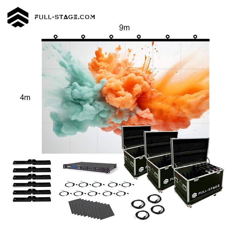 Pantalla led Exterior P3.91 de 9x4 metros: Set todo oncluido Full-Stage