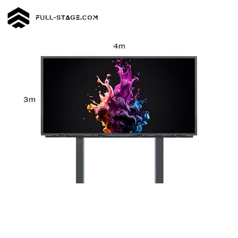 Pantalla LED Publicitaria para exteriores de 4x3 metros Full-Stage - Garantía de 2 años y certificaciones CE, ISO9001, FCC, CCC, RoHS y más