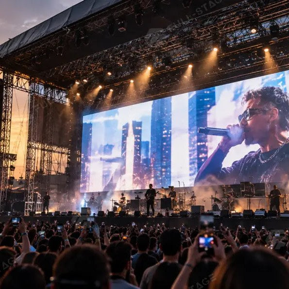 Concierto con pantalla LED gigante